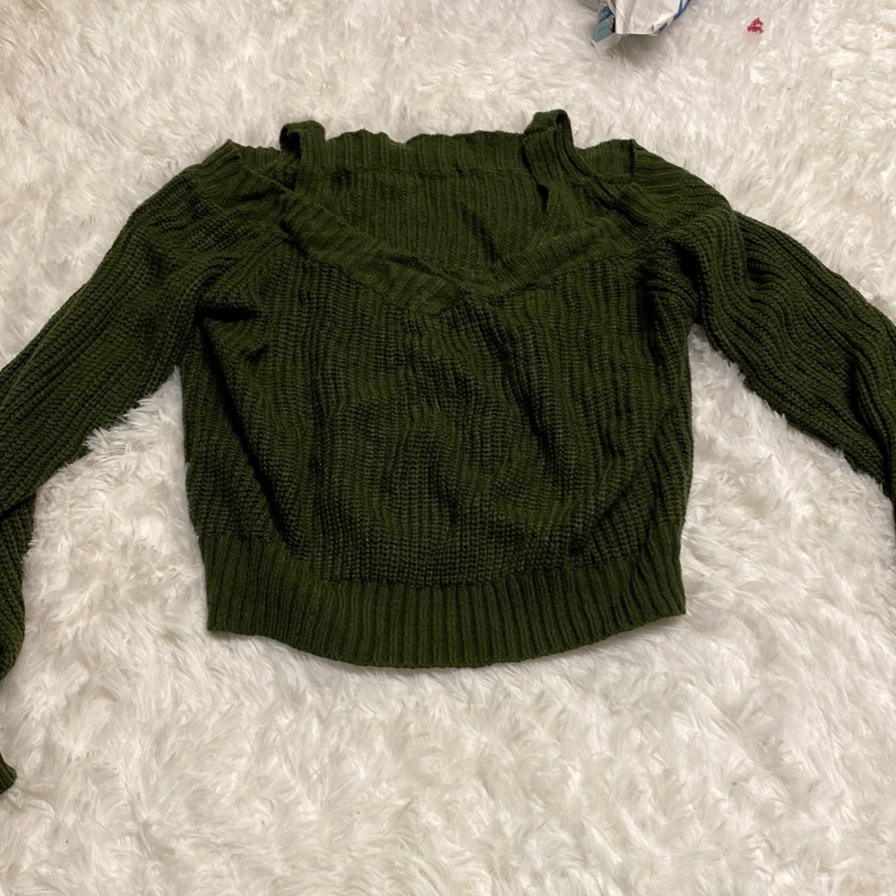 Army green sweater